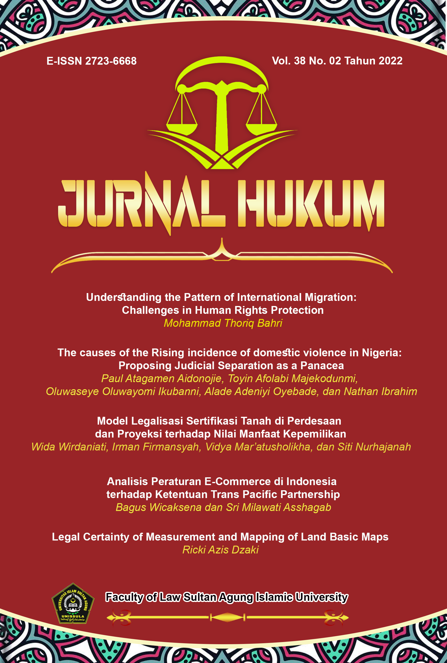 Jurnal Hukum Unissula